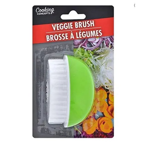 2x - Kitchen Fruit and Vegetable Brush, Green - Picture 3 of 3